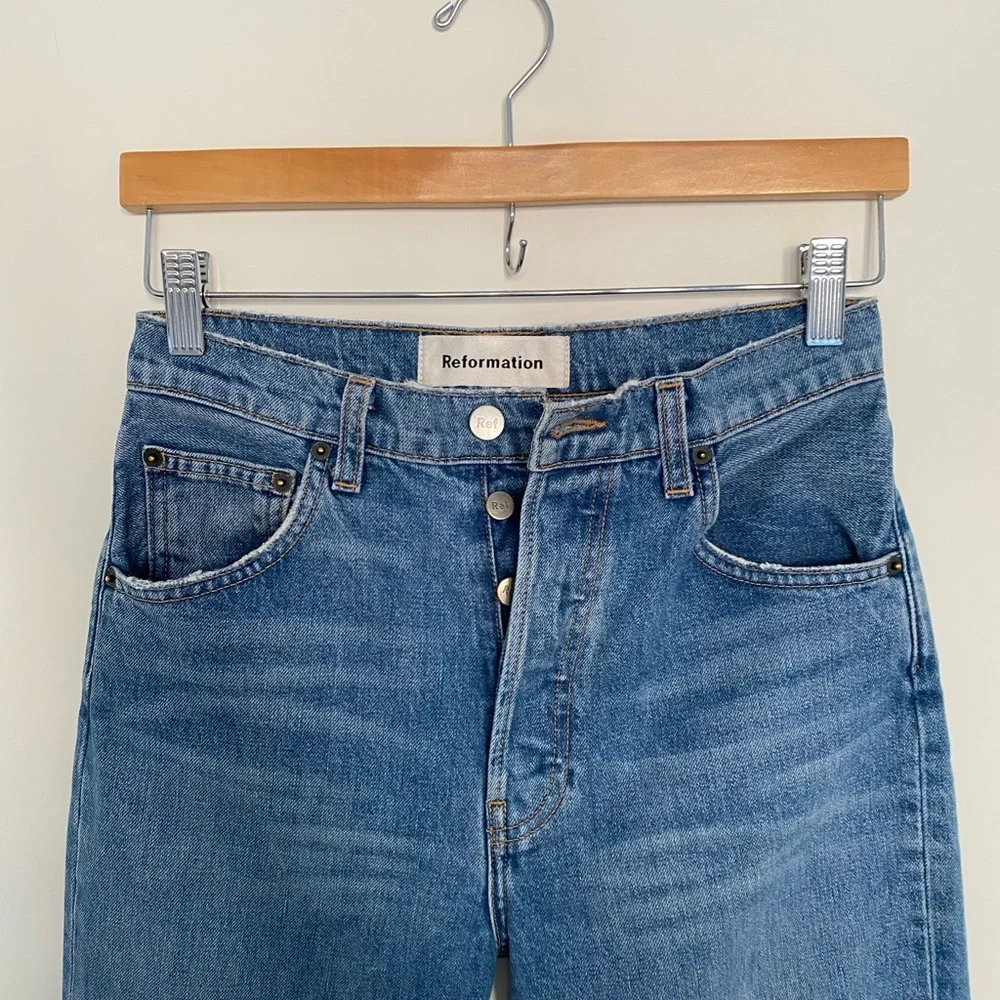Reformation Cynthia High Rise Relaxed Denim Jeans 26 - Picture 5 of 8